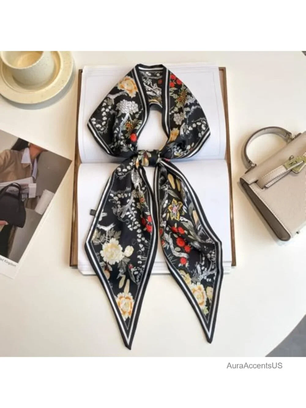 Silky Soft Polyester Fashion Scarf Headband Neck Scarf for Women Versatile